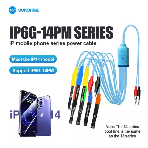 SUNSHINE SS-905D Power Supply Test Cable for iPhone 6-14 Pro Max Repair