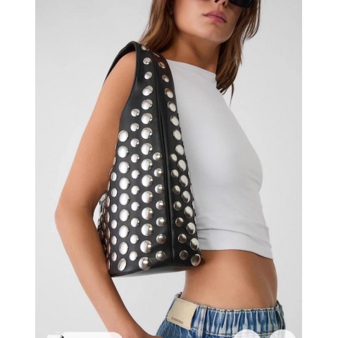 Luxury Women's Retro Y2K PU Leather Drawstring Bucket Shoulder Bag 2025