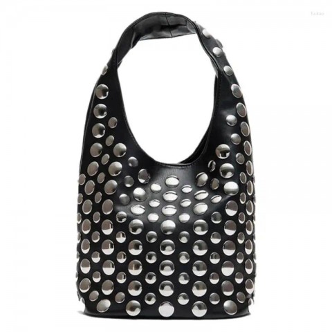 Luxury Women's Retro Y2K PU Leather Drawstring Bucket Shoulder Bag 2025