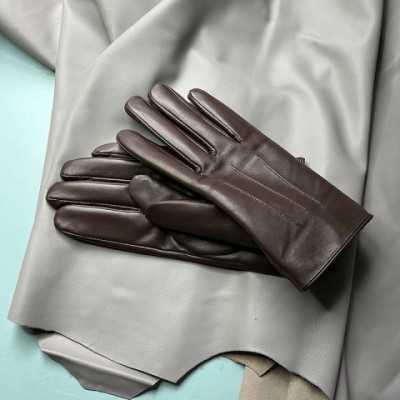 Men's Genuine Leather Winter Motorcycle Gloves with Velent Lining
