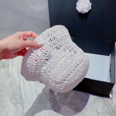 Luxury Wide Brim Bucket Hat for Women - Designer Summer Sun Protection