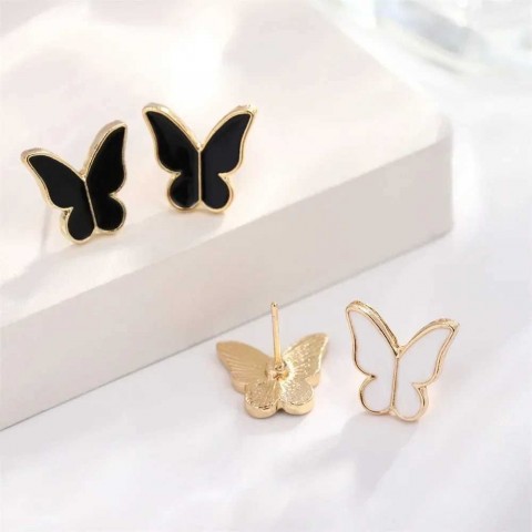 Enamel Colored Trendy Jewelry Set for Women - 4 Piece Wedding Party Accessories
