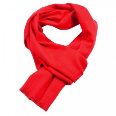 Solid Color Men's Cashmere Scarf, Warm Navy & Black Pashmina Shawl for Winter