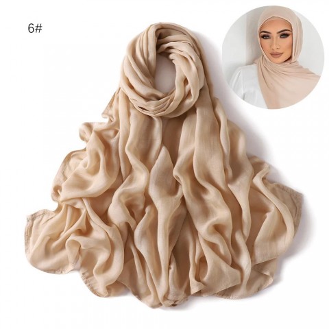 Viscose Hijab Set for Women - Matching Gradient Cap & Soft Plain Scarf
