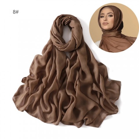Viscose Hijab Set for Women - Matching Gradient Cap & Soft Plain Scarf