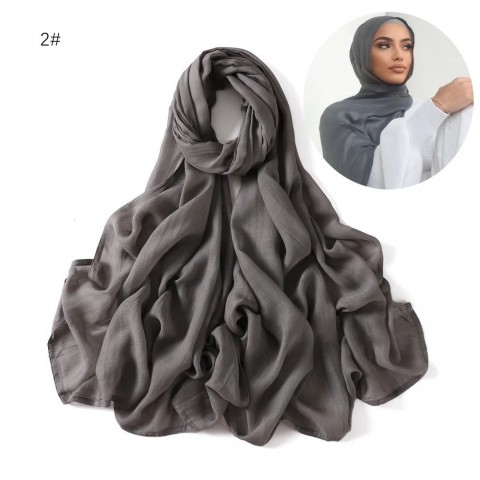 Viscose Hijab Set for Women - Matching Gradient Cap & Soft Plain Scarf