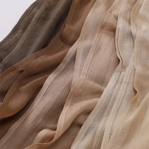 Viscose Hijab Set for Women - Matching Gradient Cap & Soft Plain Scarf
