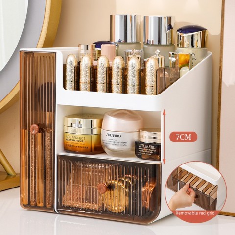 Luxury Ins Design Student Makeup Organizer Compact Storage Box for Cosmetics