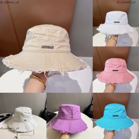 Jaqmues Wide Brim Sun Hat for Women - Jacquard Linen Adjustable Campaniform Design