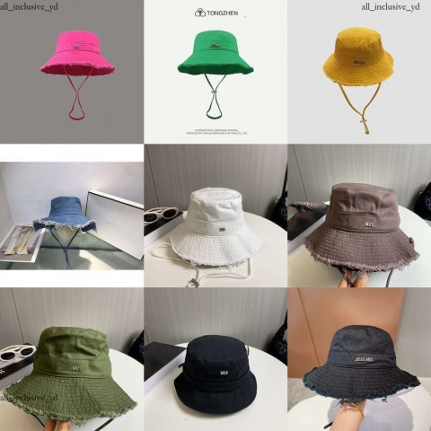 Jaqmues Wide Brim Sun Hat for Women - Jacquard Linen Adjustable Campaniform Design