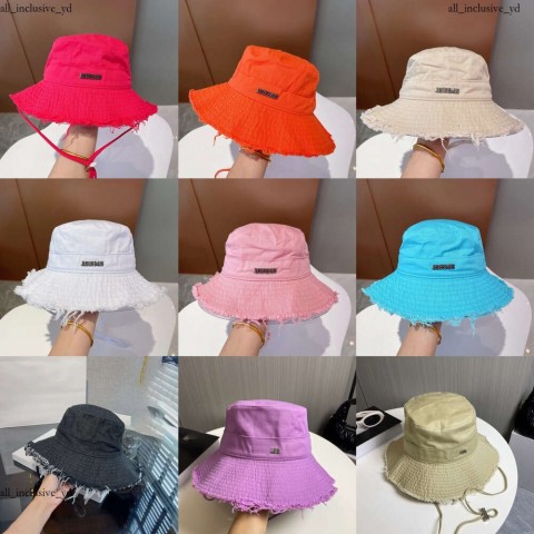 Jaqmues Wide Brim Sun Hat for Women - Jacquard Linen Adjustable Campaniform Design