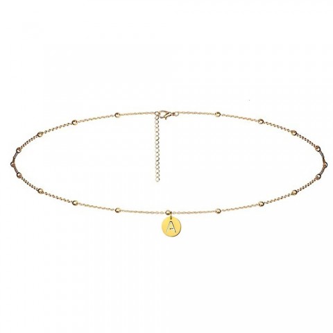 RoRo Premium Stainless Steel Initial Letter Waist Chain for Women