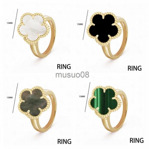 4/5 Leaf Clover Wedding Band with Tiger's Eye Stone, Men's Classic Copper Ring