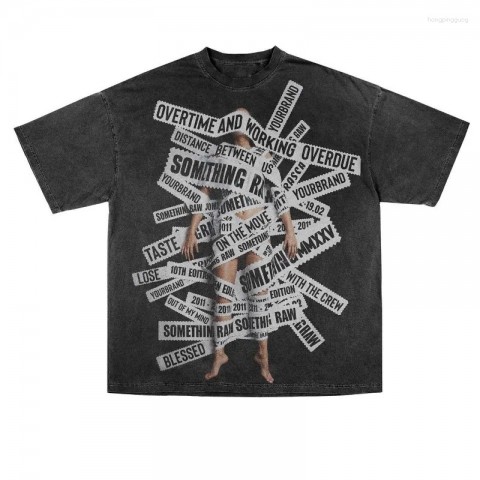 Vintage Wash Men's Loose Fit T-Shirt - Casual American Style