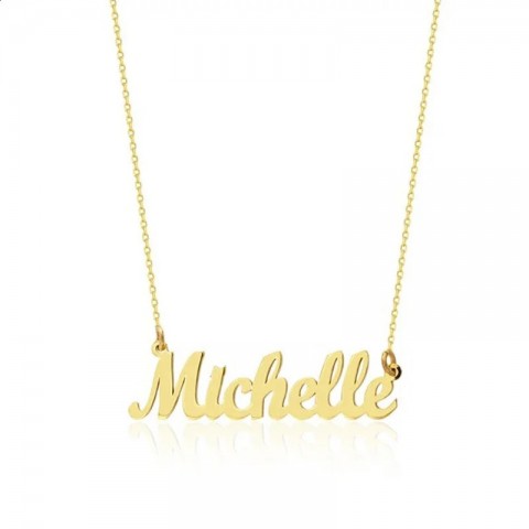 Customized 18k Gold Plated Stainless Steel Name Necklace for Women