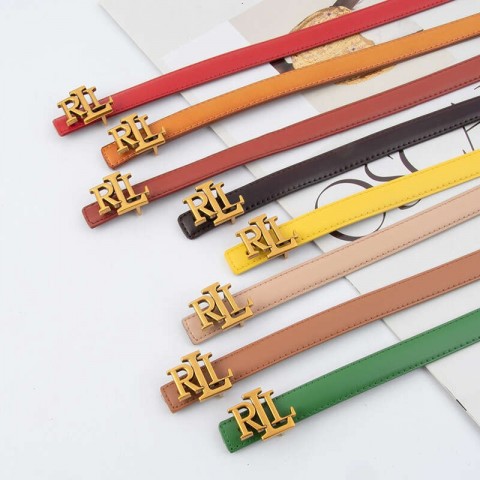 Thin Genuine Cowhide Leather Belt for Women - Versatile & Adjustable
