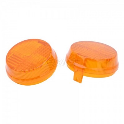 2pcs Clear Yellow ABS Plastic Turn Signal Light Cover for Honda Shadow & Kawasaki Vulcan
