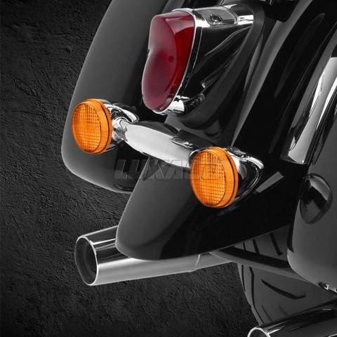 2pcs Clear Yellow ABS Plastic Turn Signal Light Cover for Honda Shadow & Kawasaki Vulcan