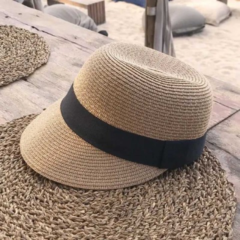 Summer Women's Breathable Panama Wide Brim Hat Y250213