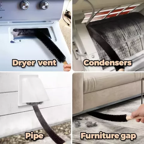 Keep Away Dryer Vent Cleaning Kit with Lint Remover Brush and Vent Trap Cleaner