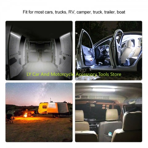 12-80V LED Interior Lighting for Vehicles - Work Light with 6500K Cool White