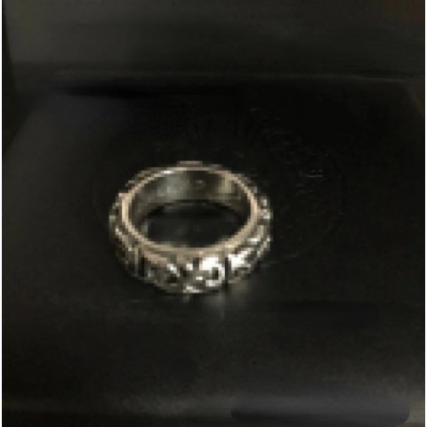 Chromed Designer Cross Band Ring 18K Gold Plated for Women