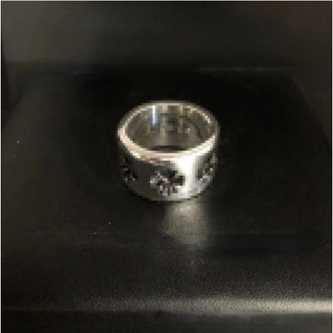 Chromed Designer Cross Band Ring 18K Gold Plated for Women