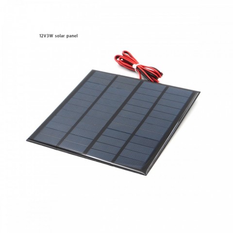 High-Efficiency 12V 3W Polycrystalline Solar Panel with 250MA Epoxy Resin Board