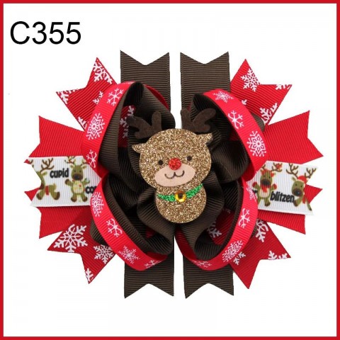 Christmas Hair Accessories - Free Delivery Santa Claus Bows & Snowman Headbands