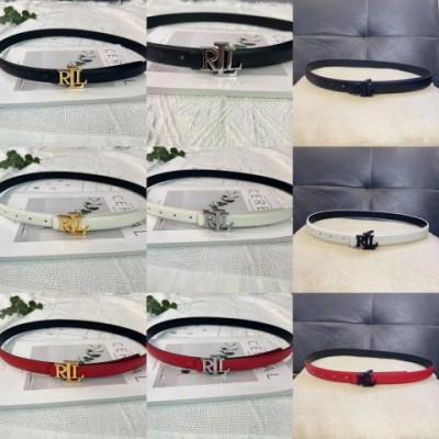 Designers RLL High-Quality Ladies Fashion Belt, 2.5cm Width, 5 Colors, Silver Golden Buckle