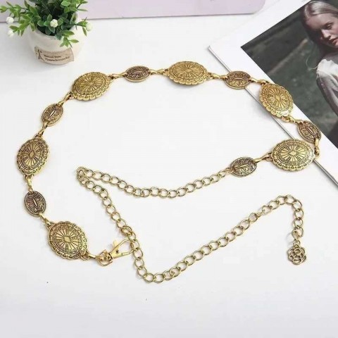 Bohemian Style High-end Metal Waist Chain for Men - Fashion Ethnic Decoration T250513