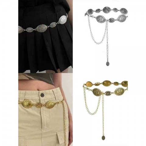 Bohemian Style High-end Metal Waist Chain for Men - Fashion Ethnic Decoration T250513