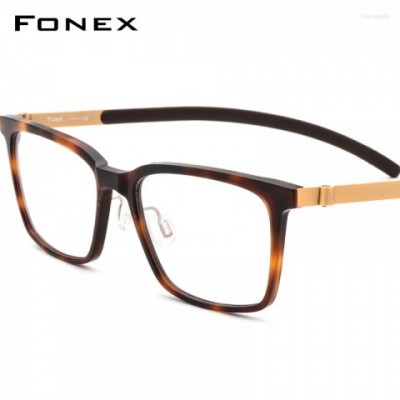 FONEX Ultralight Titanium Square Sunglasses for Men