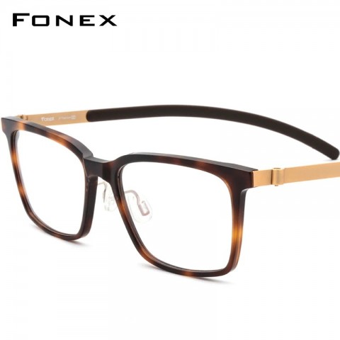 FONEX Ultralight Titanium Square Sunglasses for Men