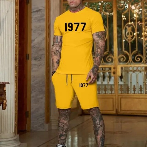 Essential Men's Summer Sport Suit Set - Short Sleeve T-Shirt & Shorts