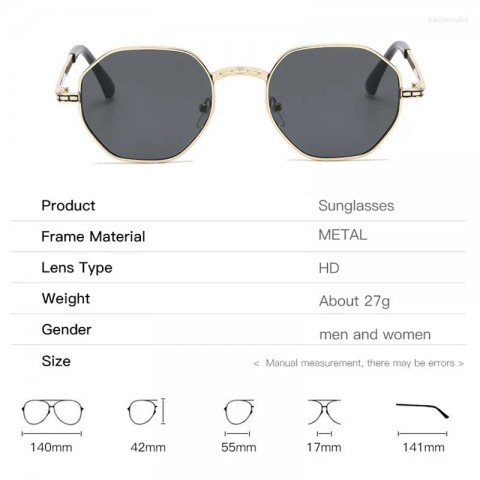 Luxury Brand B6668 Classic Square Sunglasses for Men and Women with Punk Hip Hop Style