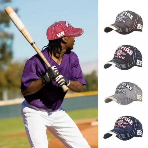Retro Letter Adjustable Ball Cap for Men and Women