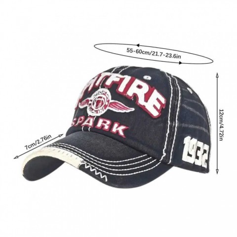 Retro Letter Adjustable Ball Cap for Men and Women