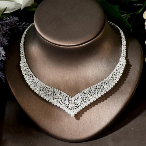 HIBRIDE White Cubic Zirconia 4PCS Earrings Set for Women