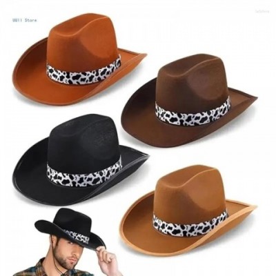 Berets for Men and Women - Cow Print Homburg Top Hats - Casual Wear