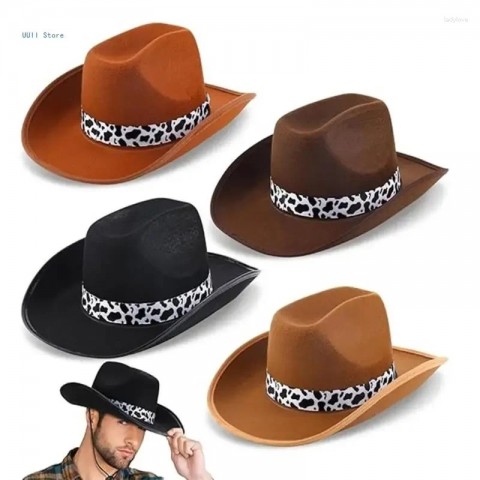 Berets for Men and Women - Cow Print Homburg Top Hats - Casual Wear