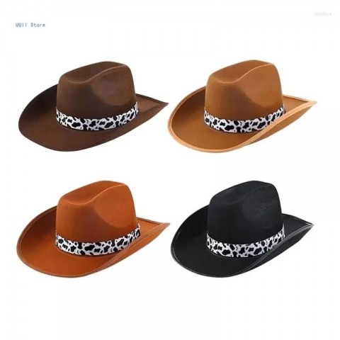 Berets for Men and Women - Cow Print Homburg Top Hats - Casual Wear
