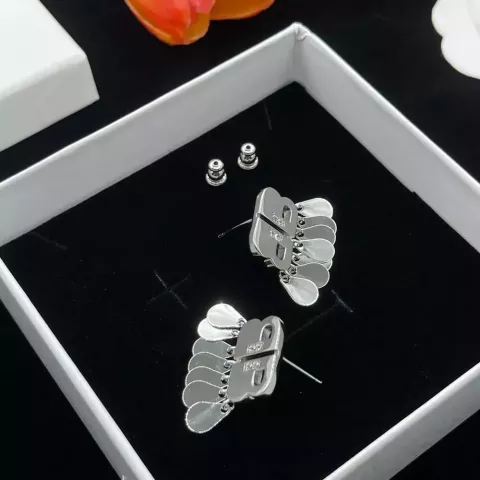 B Fashion Love Gold Plated Letter Stud Earrings for Women