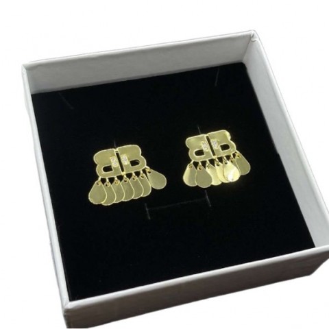B Fashion Love Gold Plated Letter Stud Earrings for Women
