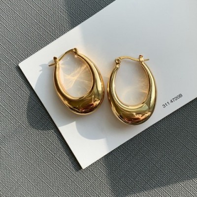 Designer Women's 925 Sterling Silver Stud Earrings with 18K Gold Plating