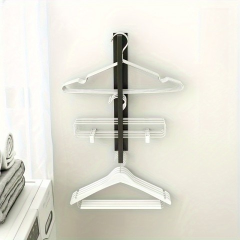 Magnetic Storage Solutions Wall Mounted Clothes Rack for Space Saving & Increased Storage