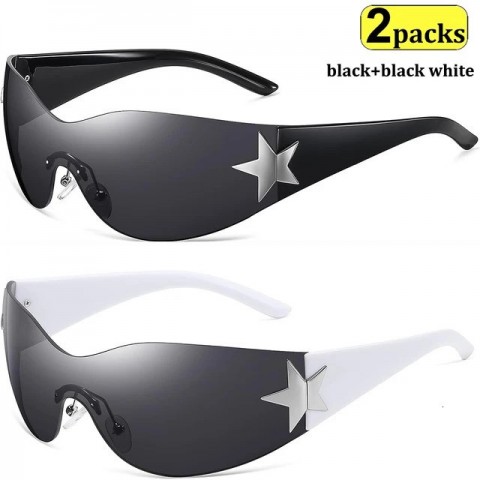 YK2 Punk Rimless Sunglasses for Women UV400 Protection