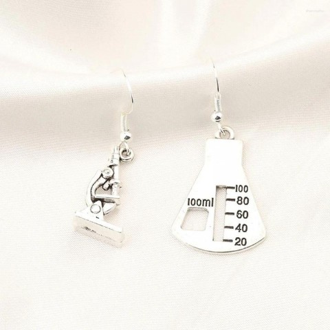 Science Dangle Earrings for Women - Gold Chandelier Drop Earrings