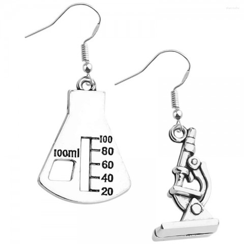 Science Dangle Earrings for Women - Gold Chandelier Drop Earrings