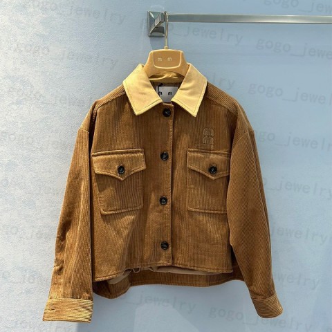 Elegant Women's Suede Collar Slim Fit Jacket with Applique Letters